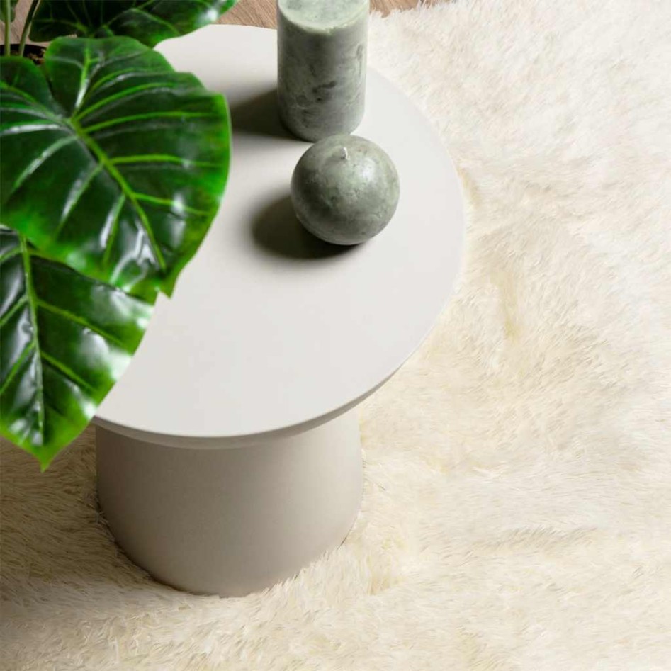 Alfombra peluda de pelo largo NAVARRA crema 160x230cm