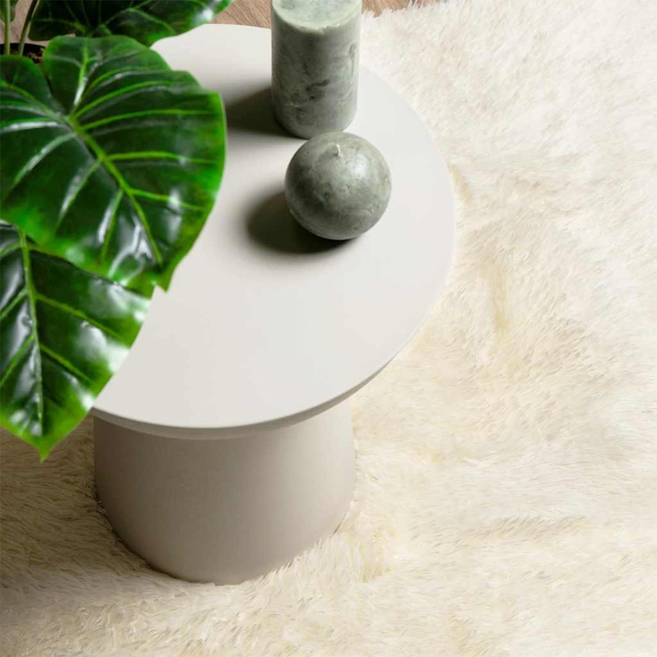 Alfombra peluda de pelo largo NAVARRA crema 200x200cm