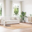 Alfombra peluda de pelo largo NAVARRA beige 240x240cm poliéster