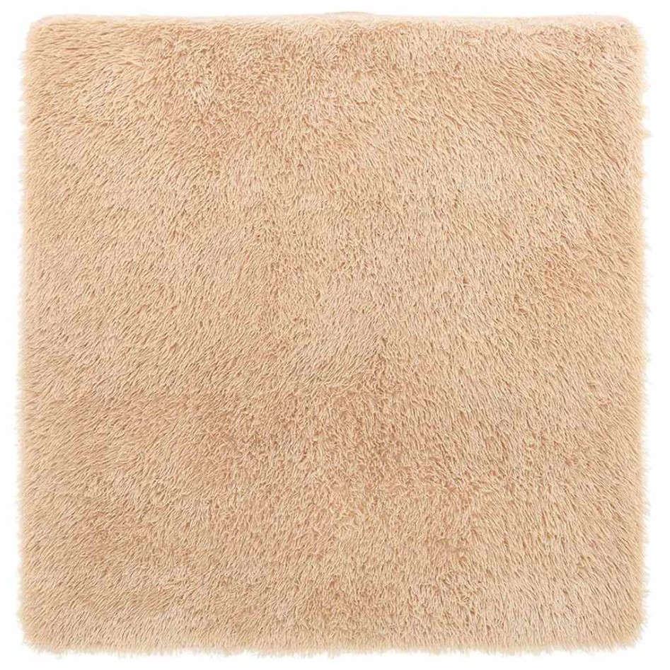 Alfombra peluda de pelo largo NAVARRA beige 240x240cm