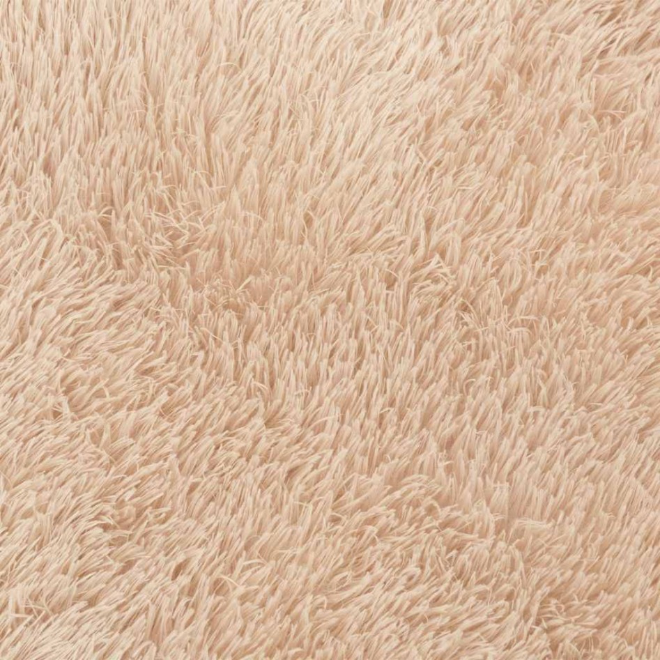 Alfombra peluda de pelo largo NAVARRA beige 240x240cm