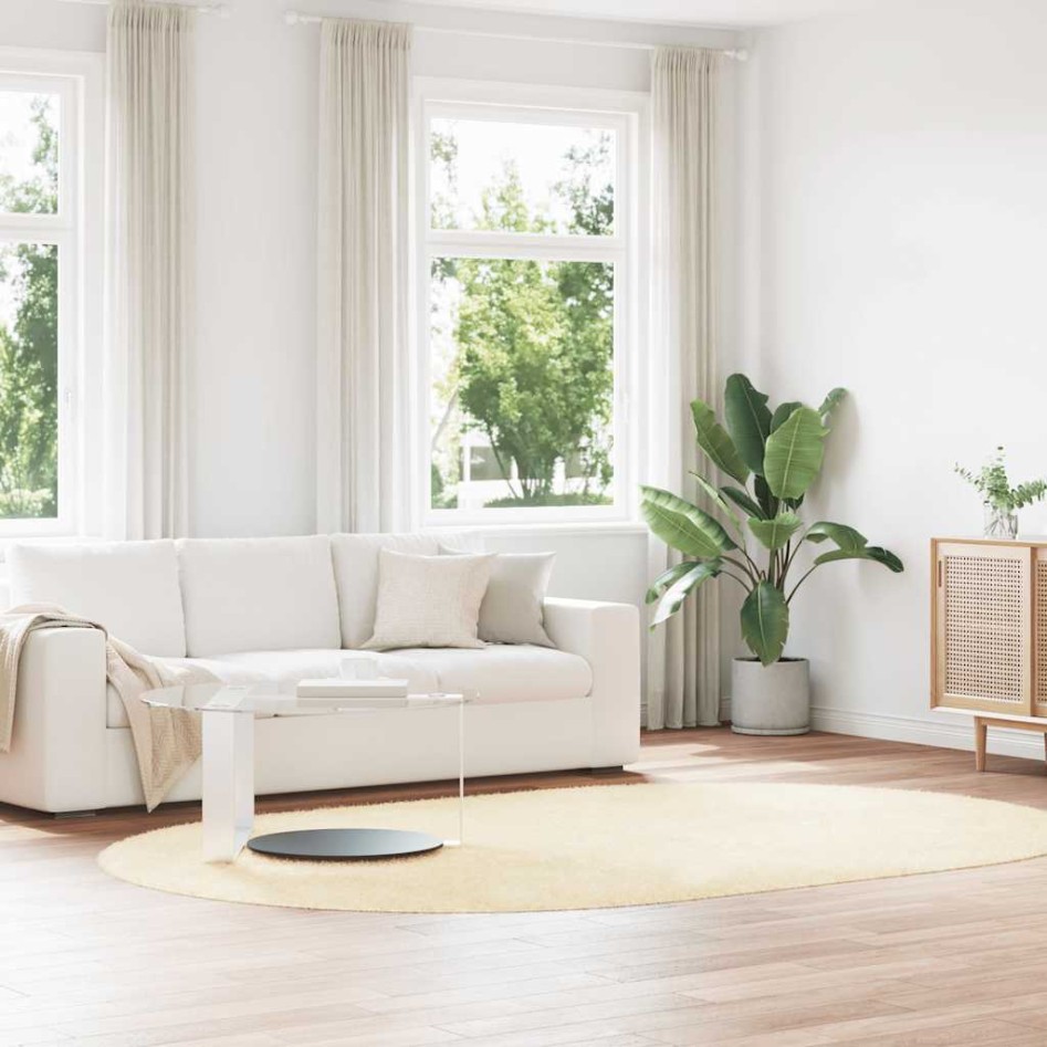 Alfombra peluda de pelo largo NAVARRA crema 300x200cm