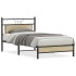 Estructura de cama sin colchón madera roble Sonoma 100x200