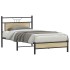 Estructura de cama sin colchón madera roble Sonoma 100x200