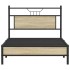 Estructura de cama sin colchón madera roble Sonoma 100x200