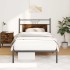 Estructura de cama sin colchón madera roble ahumado 100x200