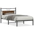 Estructura de cama sin colchón madera roble ahumado 100x200