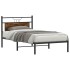 Estructura de cama sin colchón madera roble ahumado 100x200