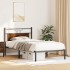 Estructura de cama sin colchón madera roble ahumado 100x200