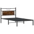 Estructura de cama sin colchón madera roble ahumado 100x200