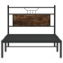 Estructura de cama sin colchón madera roble ahumado 100x200