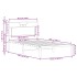Estructura de cama sin colchón madera roble ahumado 100x200