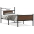 Estructura de cama sin colchón madera marrón roble 80x200