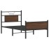Estructura de cama sin colchón madera marrón roble 80x200