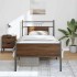 Estructura de cama sin colchón madera marrón roble 80x200