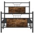 Estructura cama sin colchón madera roble ahumado 80x200