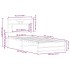Estructura de cama sin colchón madera roble Sonoma 80x200