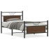 Estructura de cama sin colchón madera marrón roble 100x200