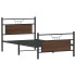 Estructura de cama sin colchón madera marrón roble 100x200