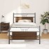 Estructura de cama sin colchón madera marrón roble 100x200