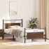 Estructura de cama sin colchón madera marrón roble 100x200
