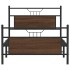 Estructura de cama sin colchón madera marrón roble 100x200