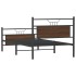 Estructura de cama sin colchón madera marrón roble 100x200