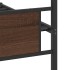 Estructura de cama sin colchón madera marrón roble 100x200