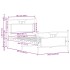 Estructura de cama sin colchón madera marrón roble 100x200