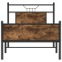 Estructura de cama sin colchón madera roble ahumado 90x190