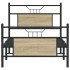 Estructura de cama sin colchón madera roble Sonoma 90x190