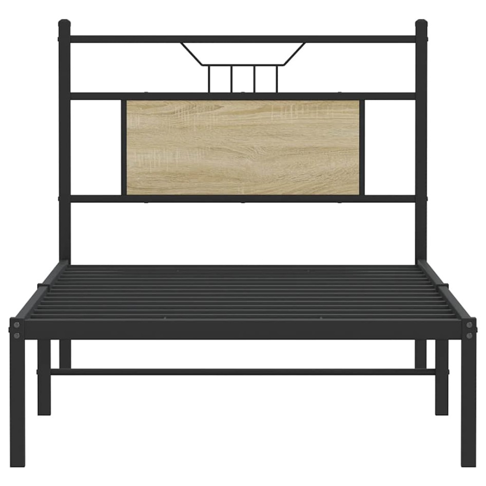 Estructura de cama sin colchón madera roble Sonoma 90x190