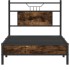 Estructura de cama sin colchón madera roble ahumado 90x190