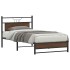 Estructura de cama sin colchón madera marrón roble 100x190