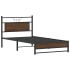 Estructura de cama sin colchón madera marrón roble 100x190