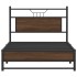 Estructura de cama sin colchón madera marrón roble 100x190