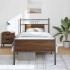 Estructura de cama sin colchón madera marrón roble 90x200