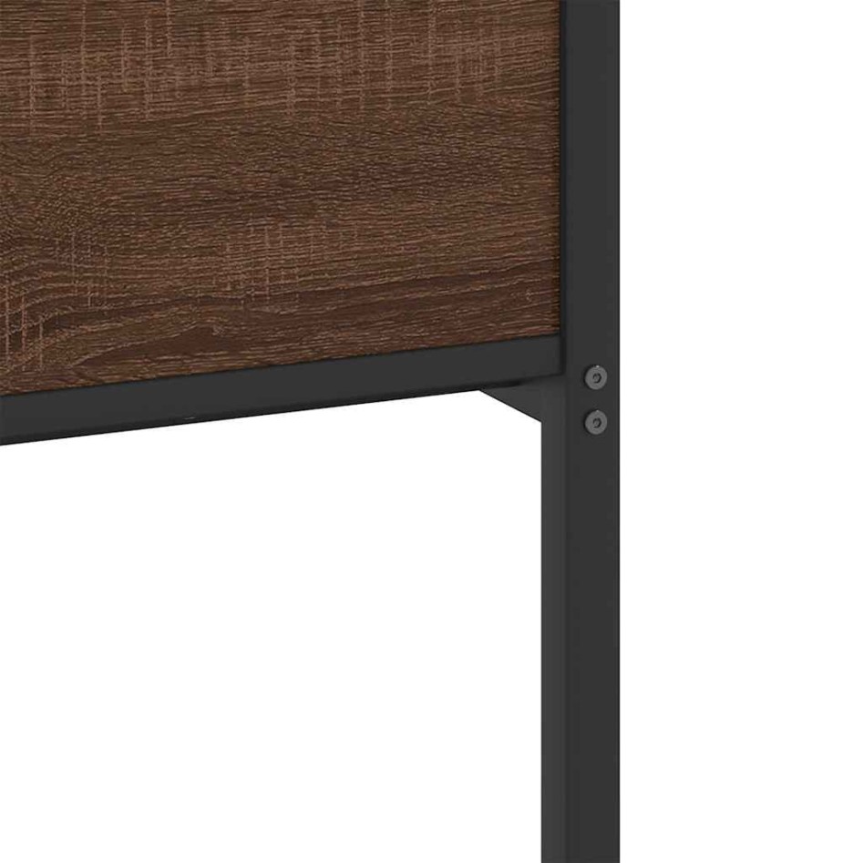 Estructura de cama sin colchón madera marrón roble 90x200