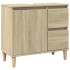 Armario de baño madera contrachapada roble Sonoma 65x33x60