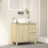 Armario de baño madera contrachapada roble Sonoma 65x33x60