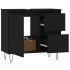 Armario de baño madera contrachapada negro 65x33x60