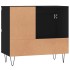 Armario de baño madera contrachapada negro 65x33x60