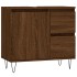 Armario de baño madera contrachapada marrón roble 65x33x60