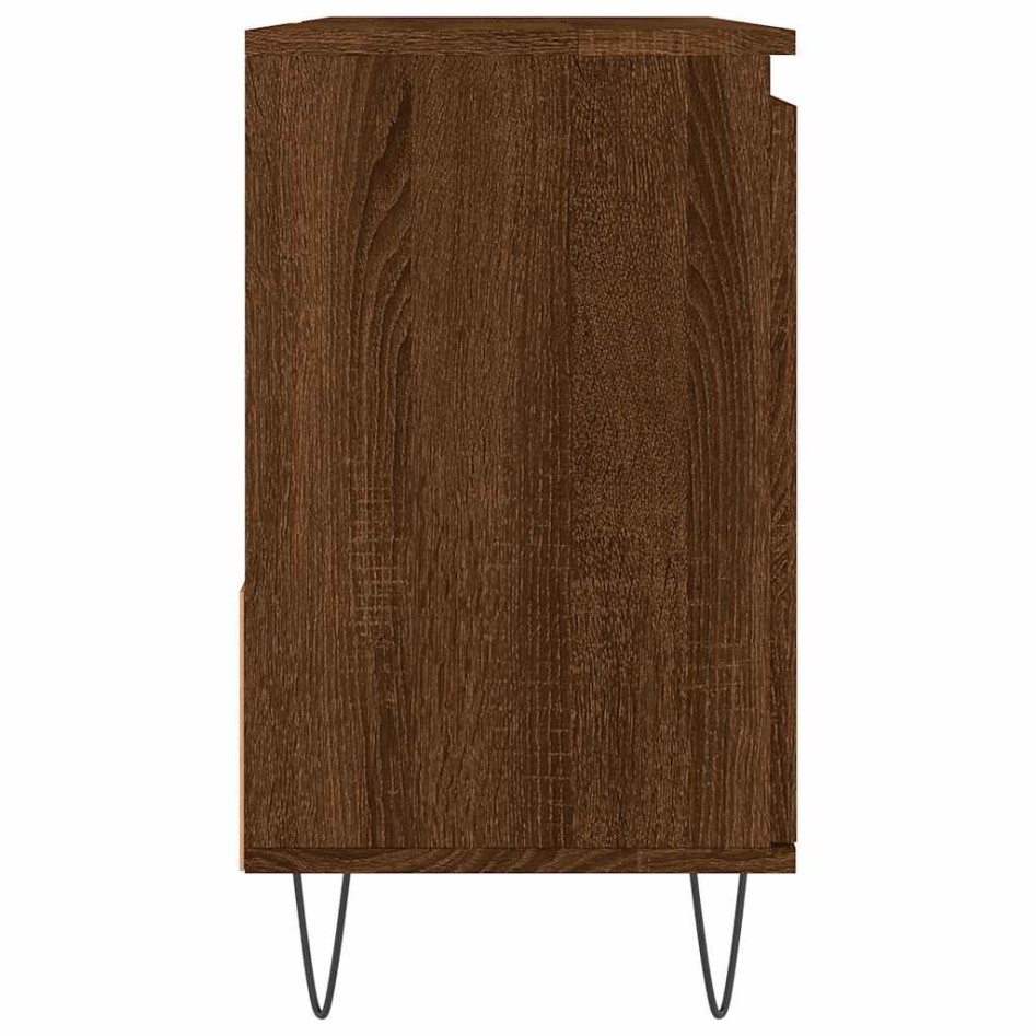 Armario de baño madera contrachapada marrón roble 65x33x60