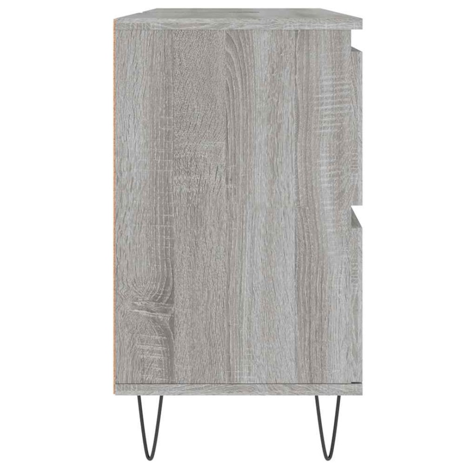 Mueble de baño madera de ingeniería gris Sonoma 80x33x60
