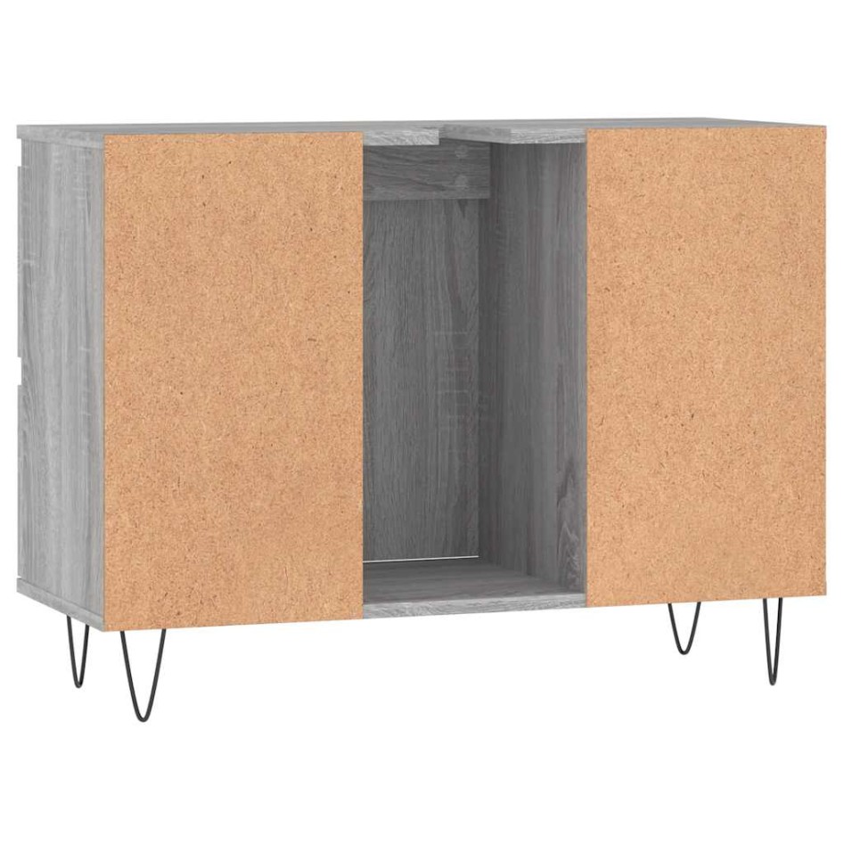 Mueble de baño madera de ingeniería gris Sonoma 80x33x60