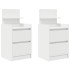 Mesillas de noche con 2 cajones 2 uds Blanco 38x34x80