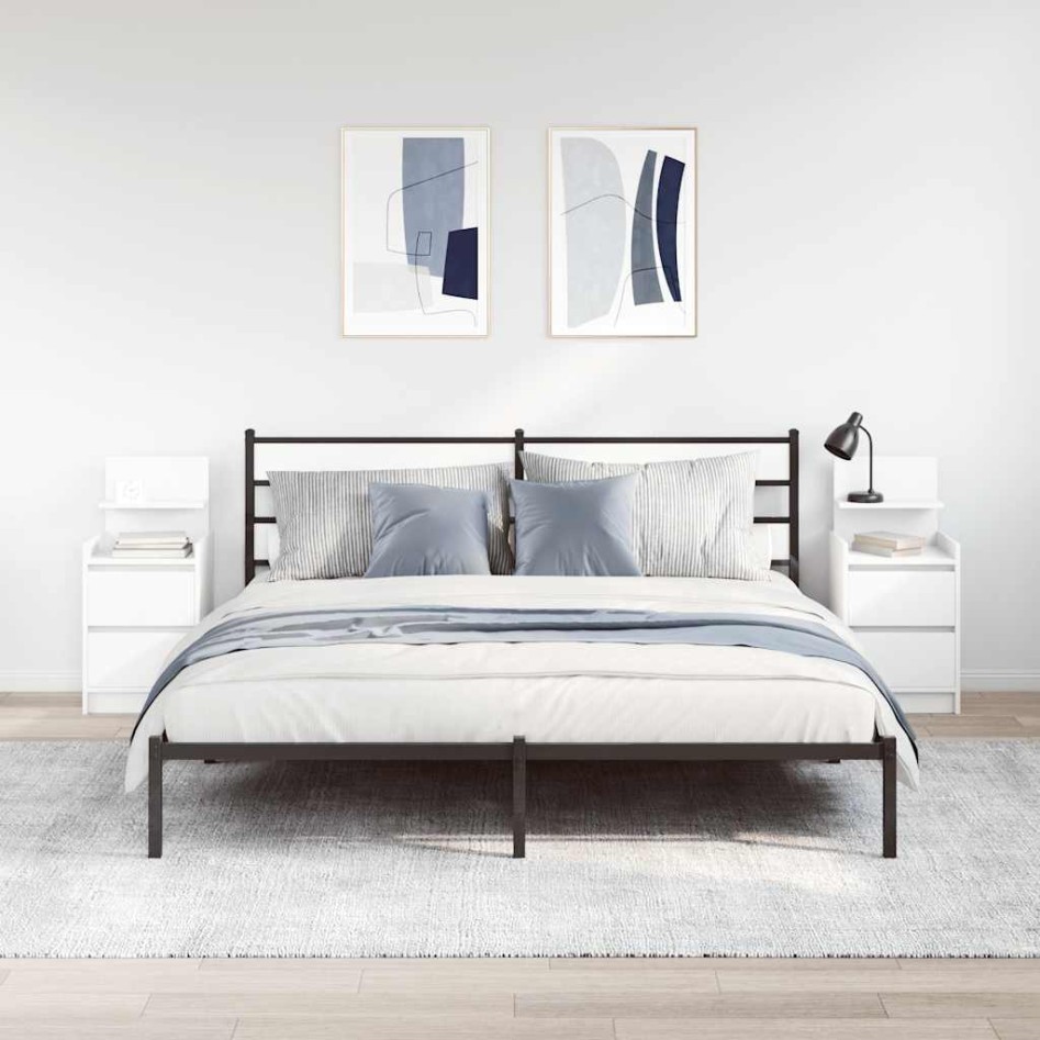 Mesillas de noche con 2 cajones 2 uds Blanco 38x34x80