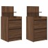 Mesillas de noche con 2 cajones 2 uds roble marrón 38x34x80
