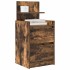 Mesilla de noche con 2 cajones roble ahumado 38x34x80